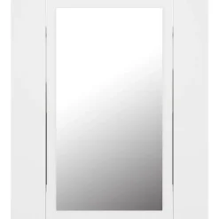zmh Armoire salle de bain à miroir LED Blanc 40x12x45 cm Acrylique