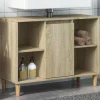 Meuble Wc|zmh Armoire salle de bain chêne sonoma 80x33x60cm bois d'ingénierie