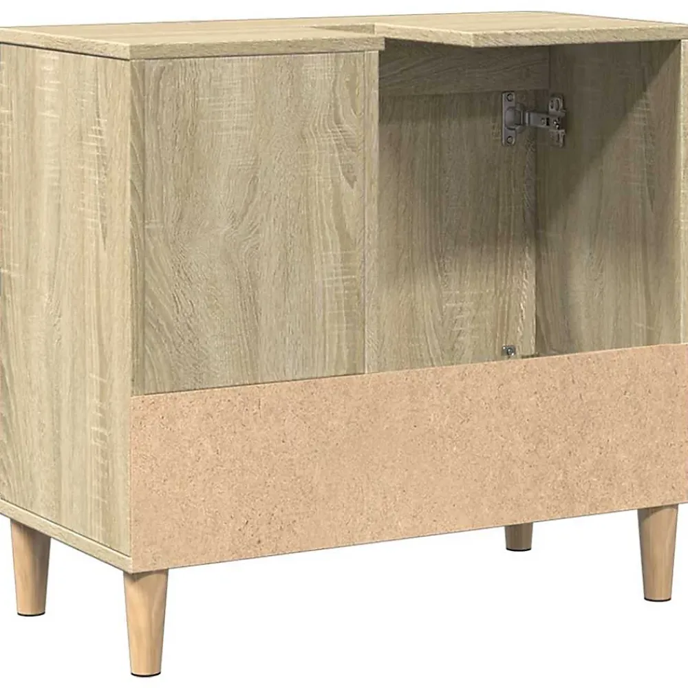 Meuble Wc|zmh Armoire salle de bain chêne sonoma 65x33x60 cm