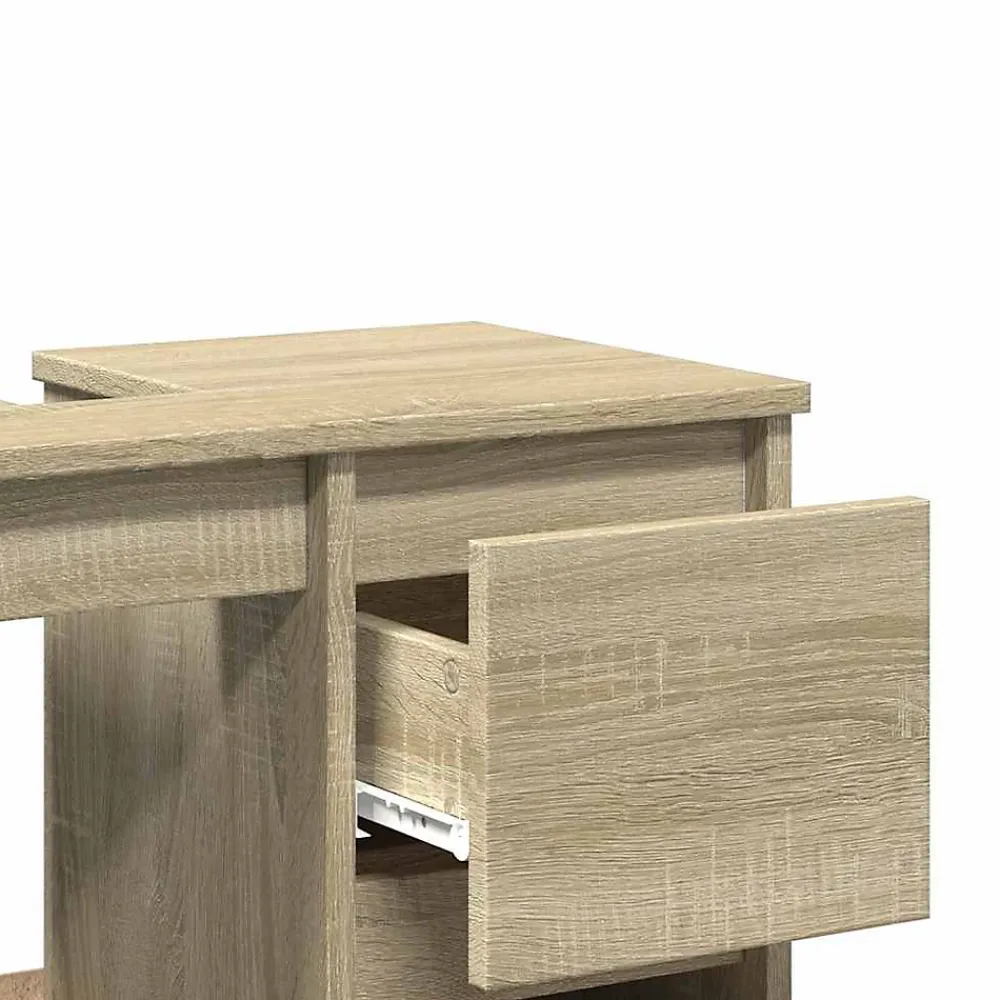 Meuble Wc|zmh Armoire salle de bain chêne sonoma 65x33x60 cm