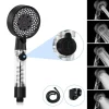 Pommeau De Douche, Flexible Et Barre De Douche|zmh Douchette à main noire à économie d'eau avec flexible de 1,5 m pour salle de bain