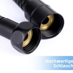 Pommeau De Douche, Flexible Et Barre De Douche|zmh Douchette à main noire à économie d'eau avec flexible de 1,5 m pour salle de bain