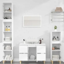 Meuble Wc|zmh Meuble d'évier blanc 80x33x60 cm bois d'ingénierie