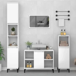 zmh Meuble d'évier blanc 80x33x60 cm bois d'ingénierie