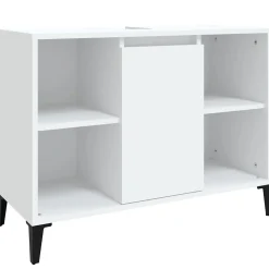 zmh Meuble d'évier blanc 80x33x60 cm bois d'ingénierie
