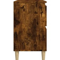 zmh Meuble d'évier chêne fumé 80x33x60 cm bois d'ingénierie