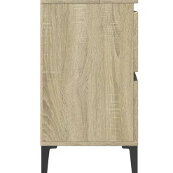 zmh Meuble d'évier chêne sonoma 80x33x60 cm bois d'ingénierie