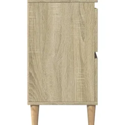 zmh Meuble d'évier chêne sonoma 80x33x60 cm bois d'ingénierie