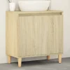Meuble Wc|zmh Meuble d'évier chêne sonoma 58x33x60 cm bois d'ingénierie