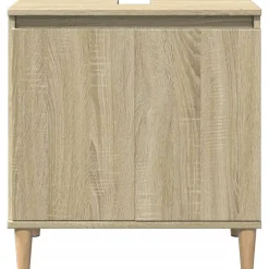 Meuble Wc|zmh Meuble d'évier chêne sonoma 58x33x60 cm bois d'ingénierie