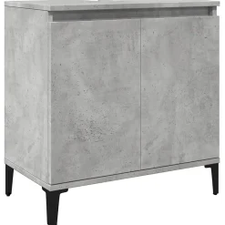Meuble Wc|zmh Meuble d'évier gris béton 58x33x60 cm bois d'ingénierie