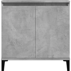 Meuble Wc|zmh Meuble d'évier gris béton 58x33x60 cm bois d'ingénierie