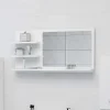 Meuble Wc|zmh Miroir de salle de bain blanc 90x10,5x45 cm