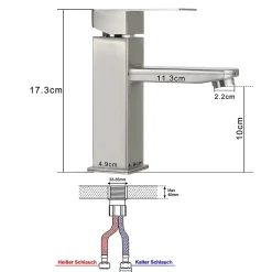 Robinet Lavabo Et Vasque|zmh Robinet de lavabo en acier inoxydable haute pression avec mitigeur monocommande