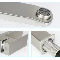 Robinet Lavabo Et Vasque|zmh Robinet de lavabo en acier inoxydable haute pression avec mitigeur monocommande